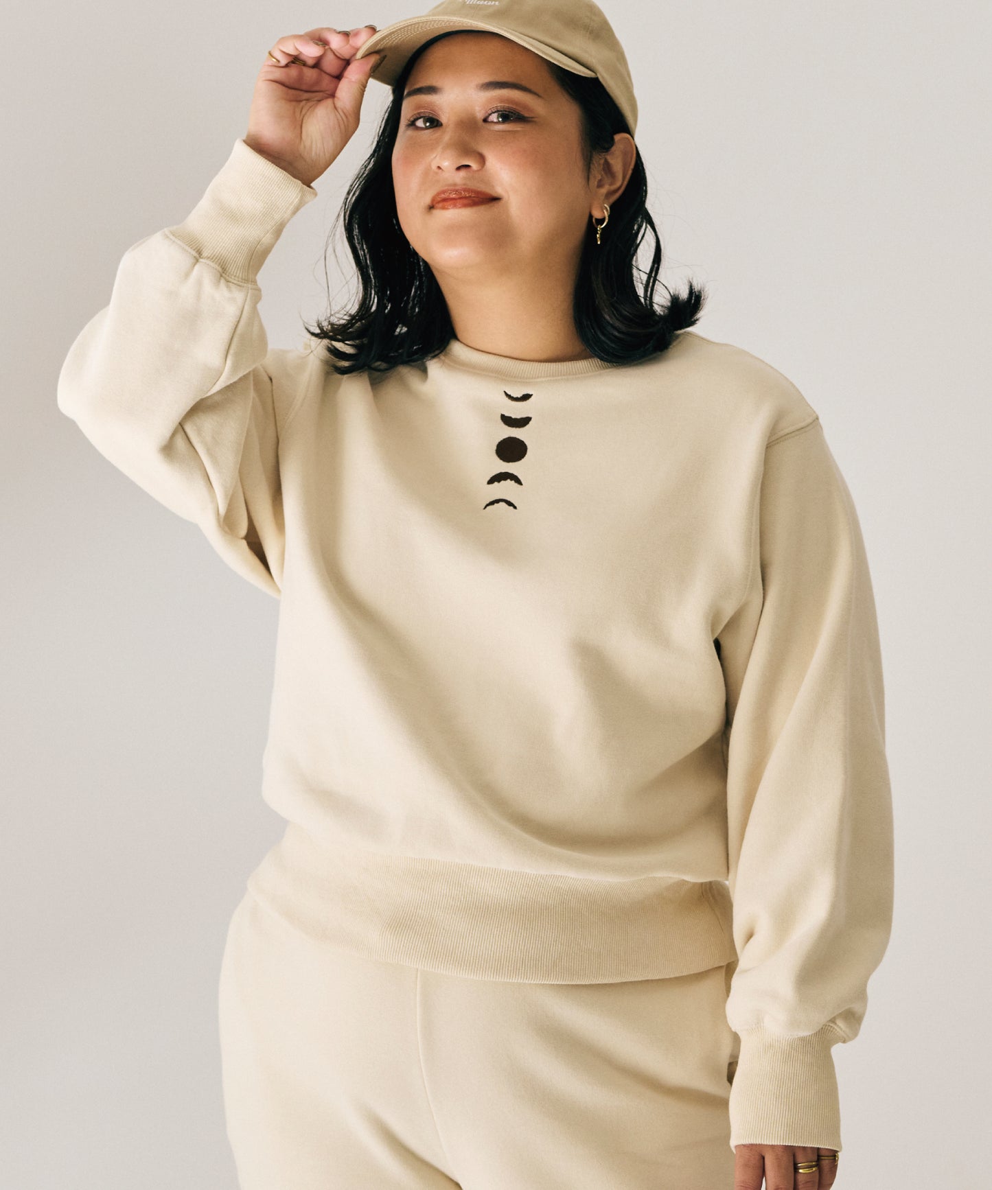 もちもち裏起毛 刺繍スウェット【TOPSのみ】