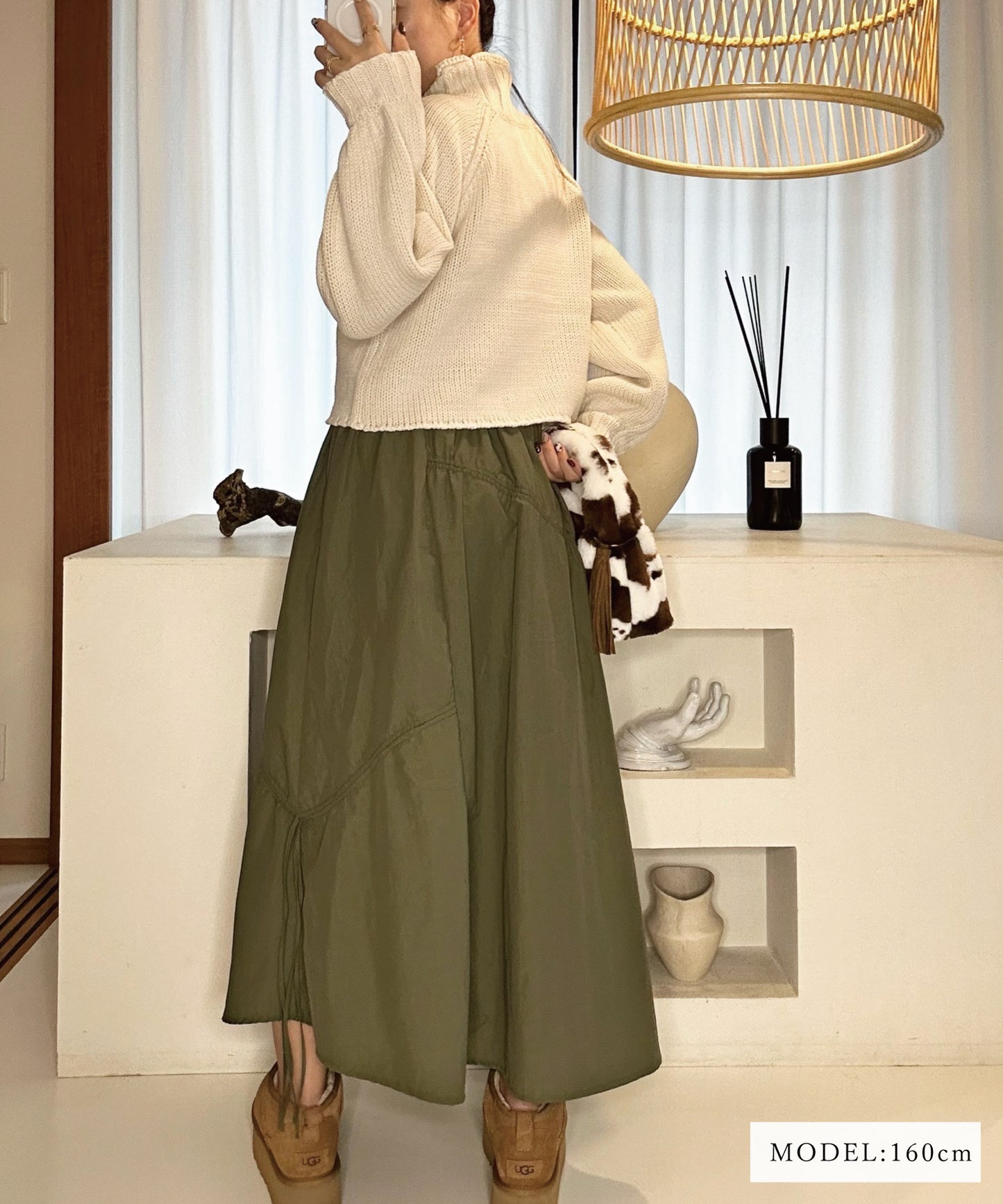 ミリタリーギャザースカート