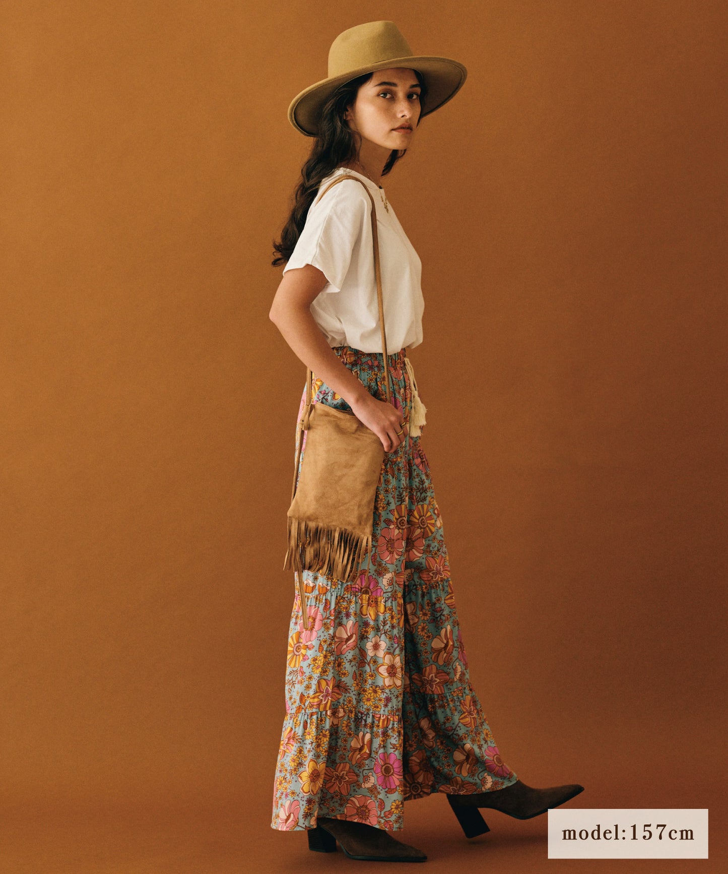 hippie flower ワイドパンツ