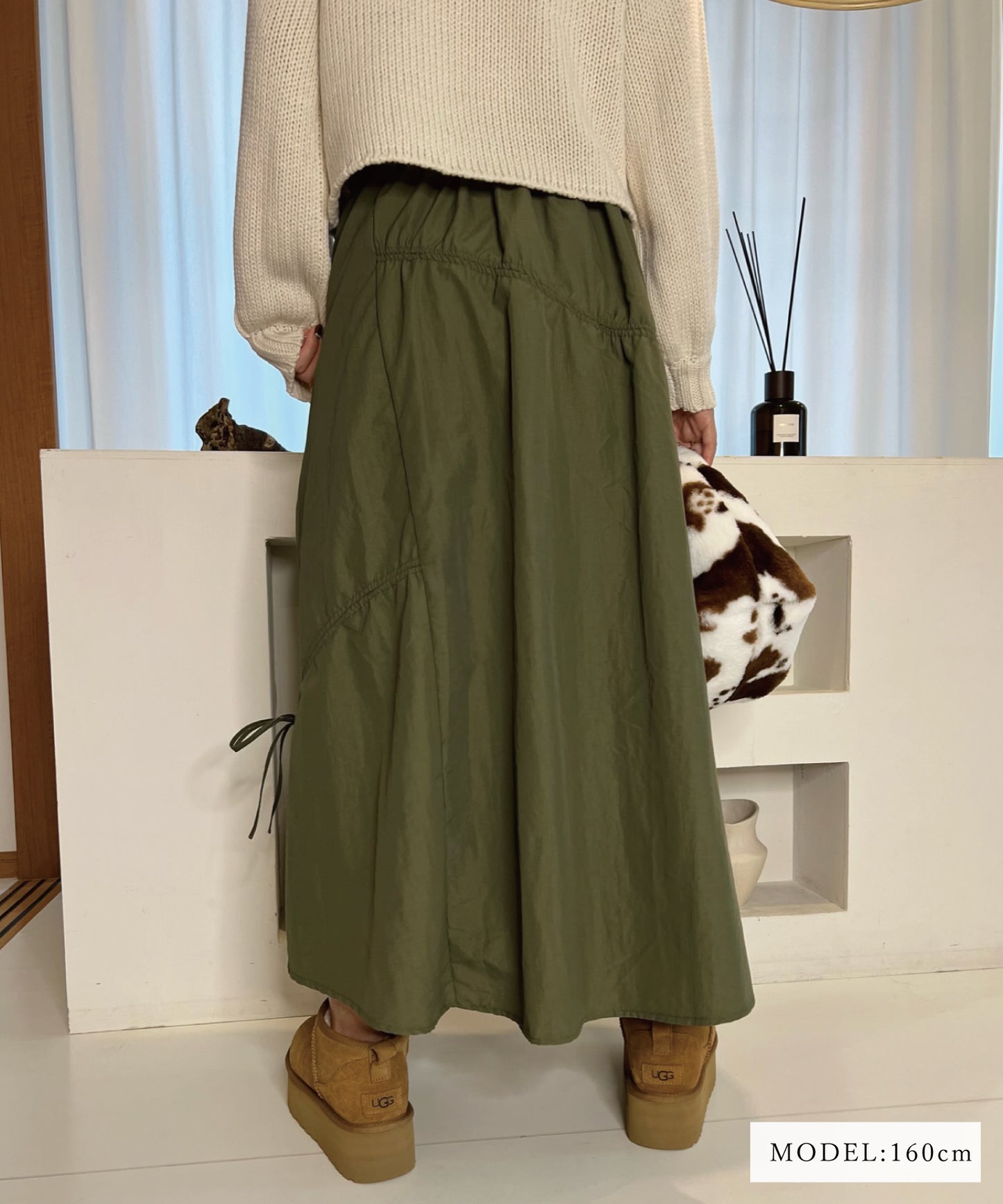 ミリタリーギャザースカート