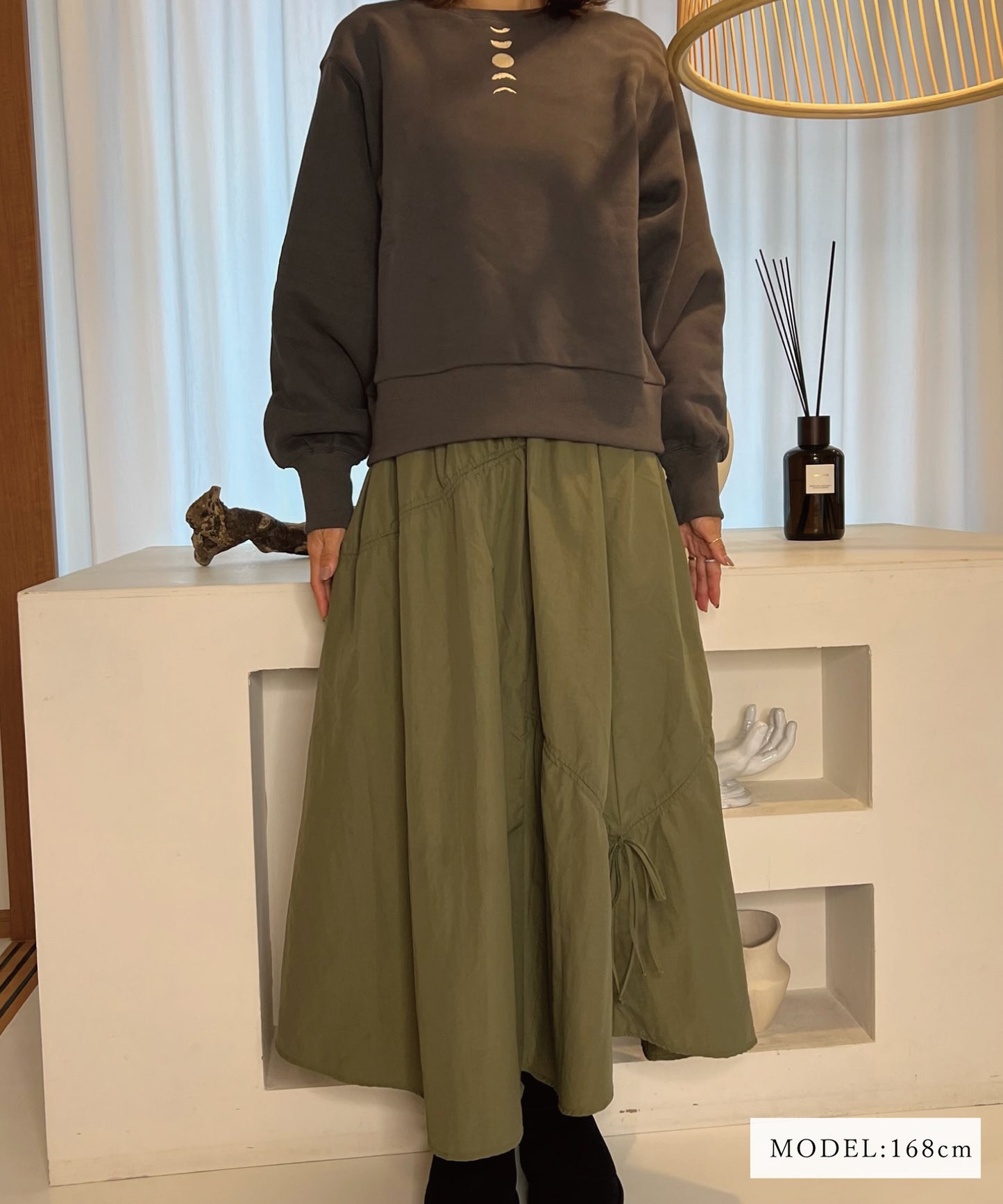 ミリタリーギャザースカート