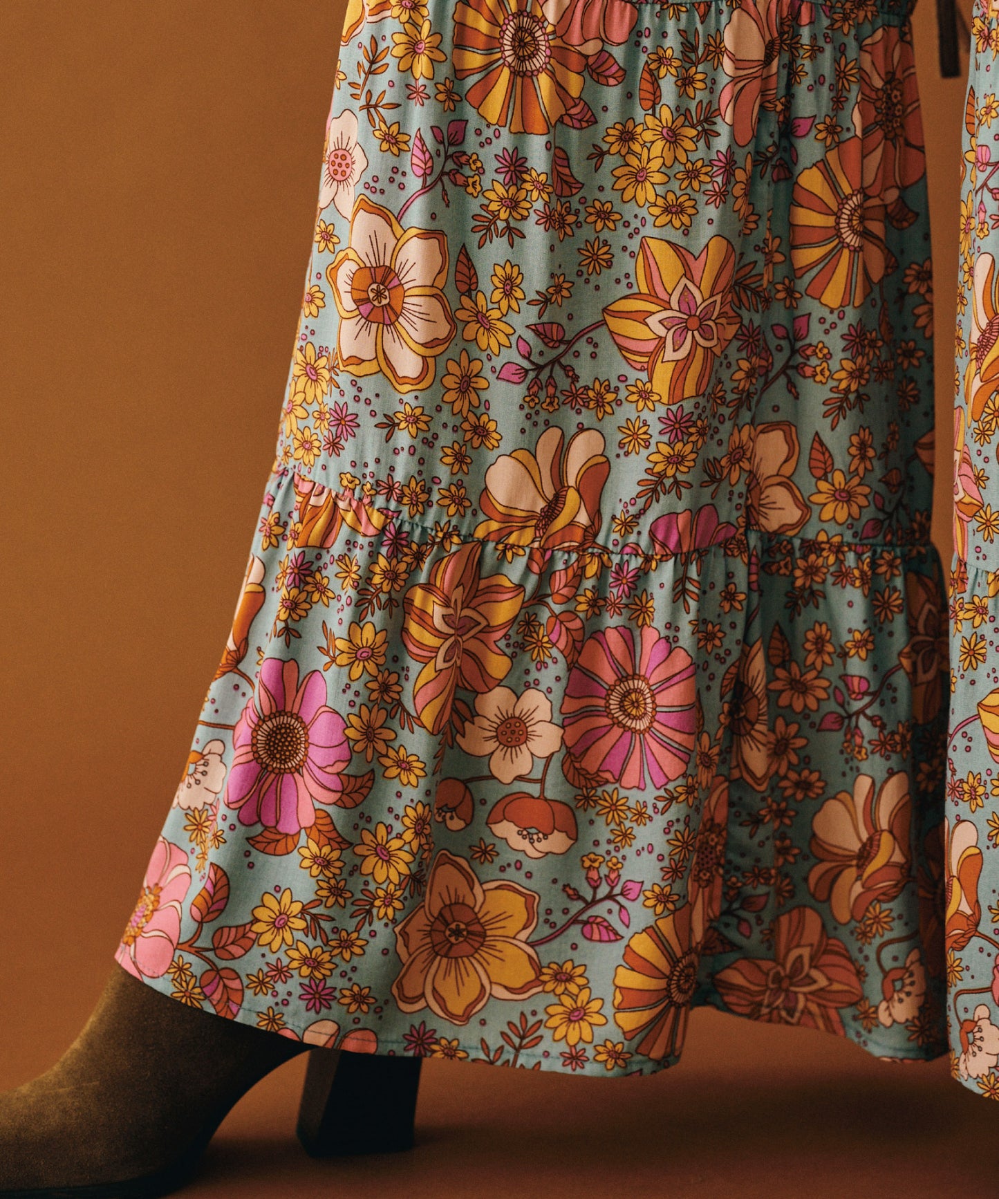 hippie flower ワイドパンツ