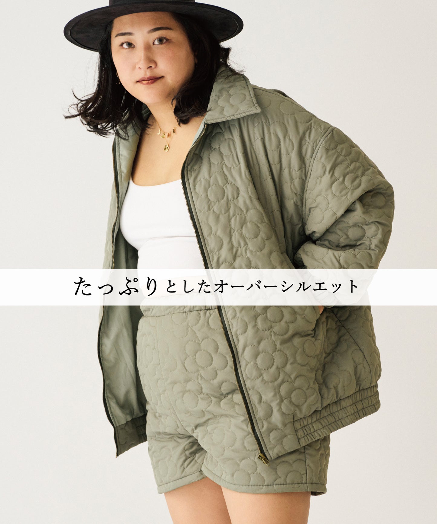 flower キルティングショートパンツ【BOTOMMSのみ】