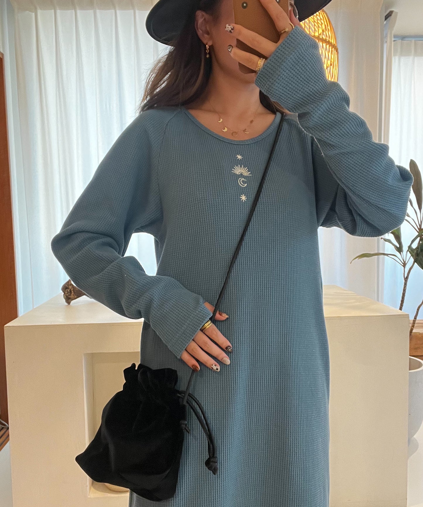 【 再入荷 】2wayストレッチワッフルワンピース
