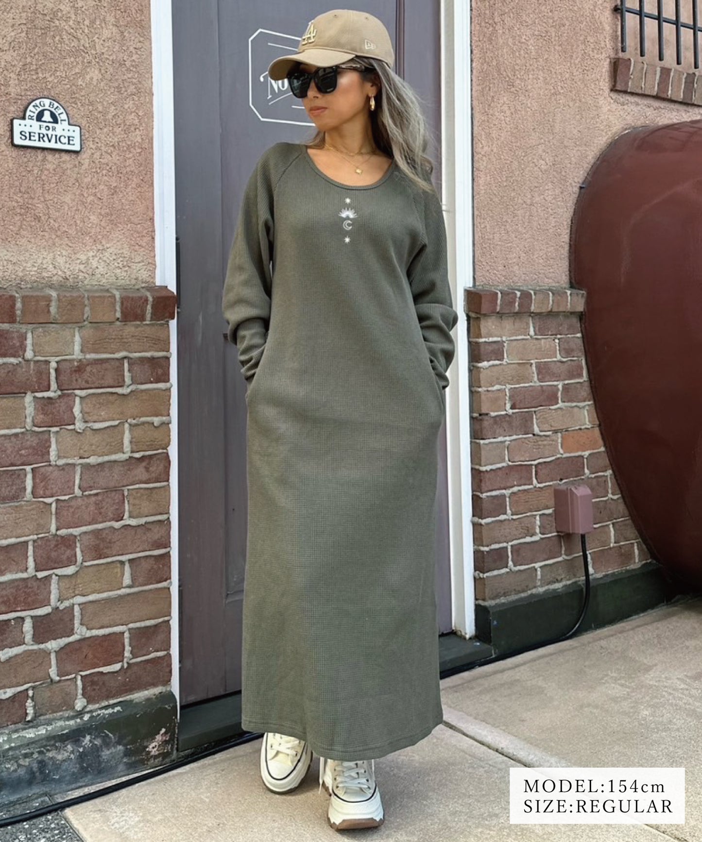 【 再入荷 】2wayストレッチワッフルワンピース
