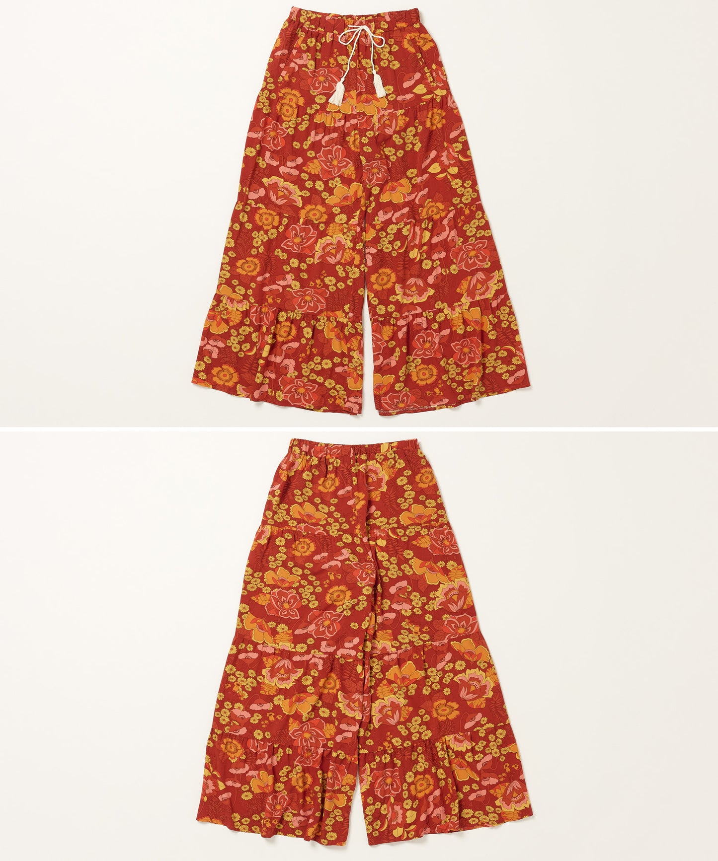 hippie flower ワイドパンツ