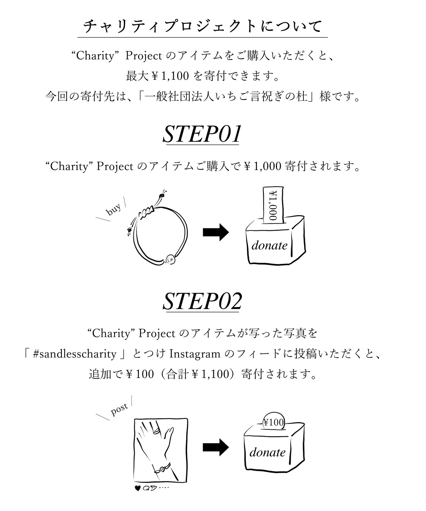 チャリティーブレスレット【クリックポスト配送】