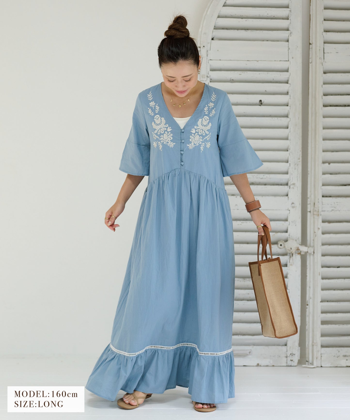 embroideryワンピース