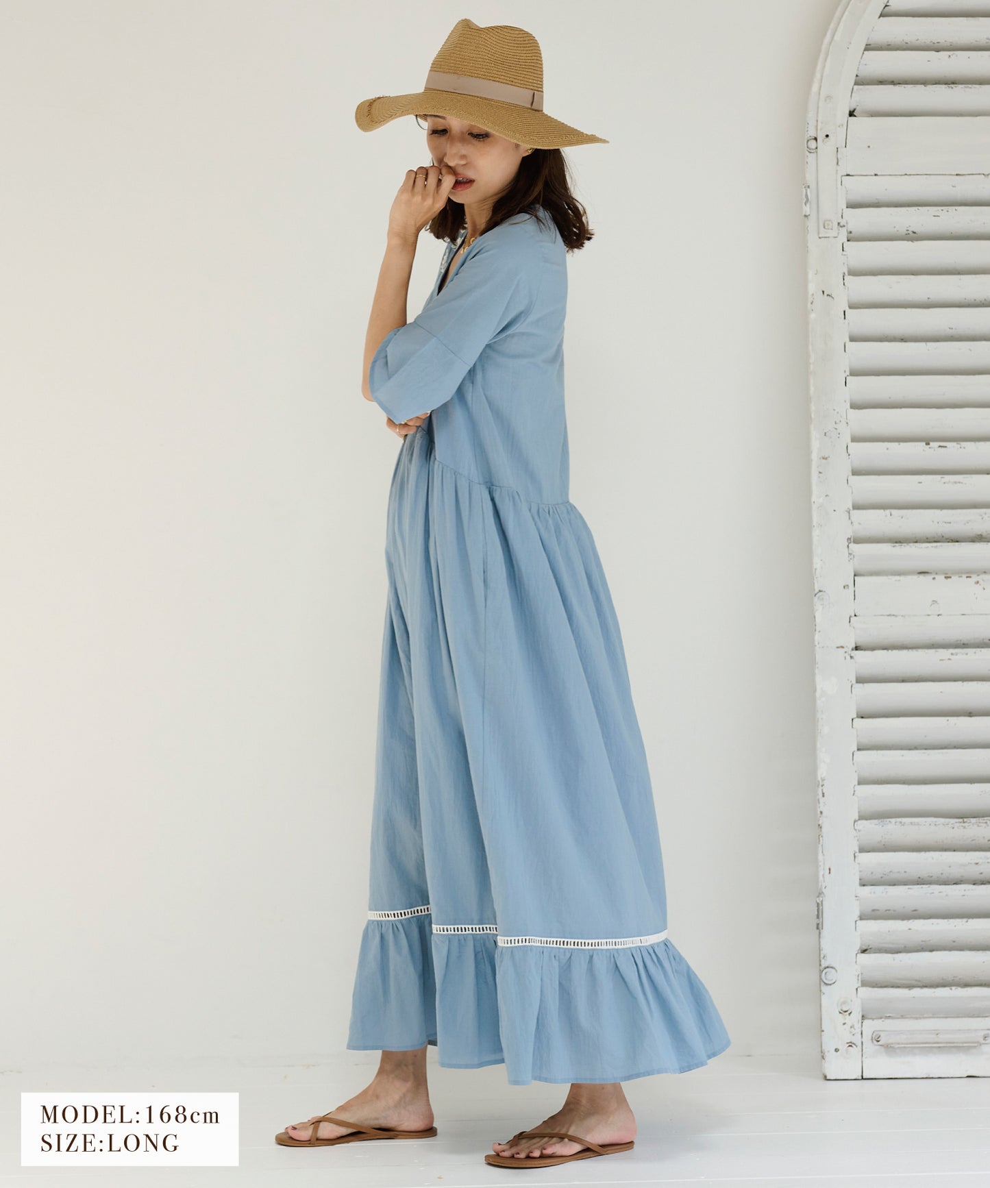 embroideryワンピース