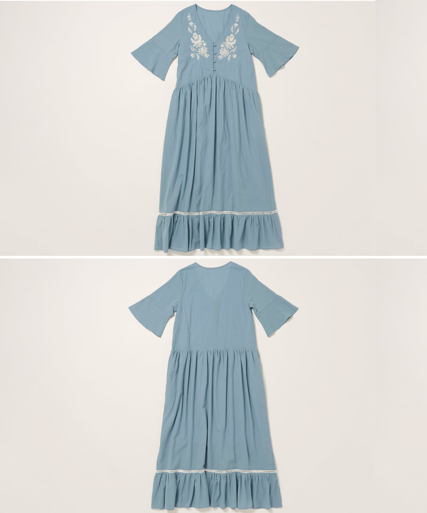 embroideryワンピース