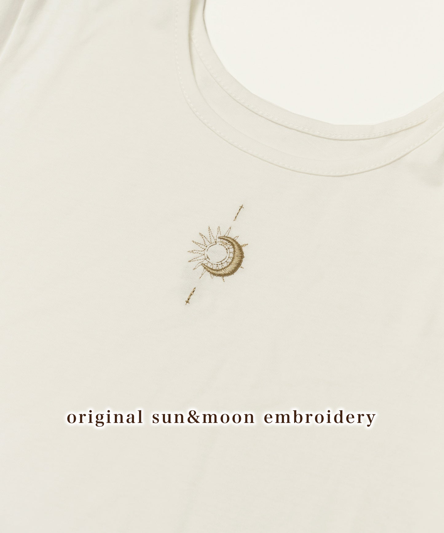 sun&moon 刺繍Tシャツワンピース