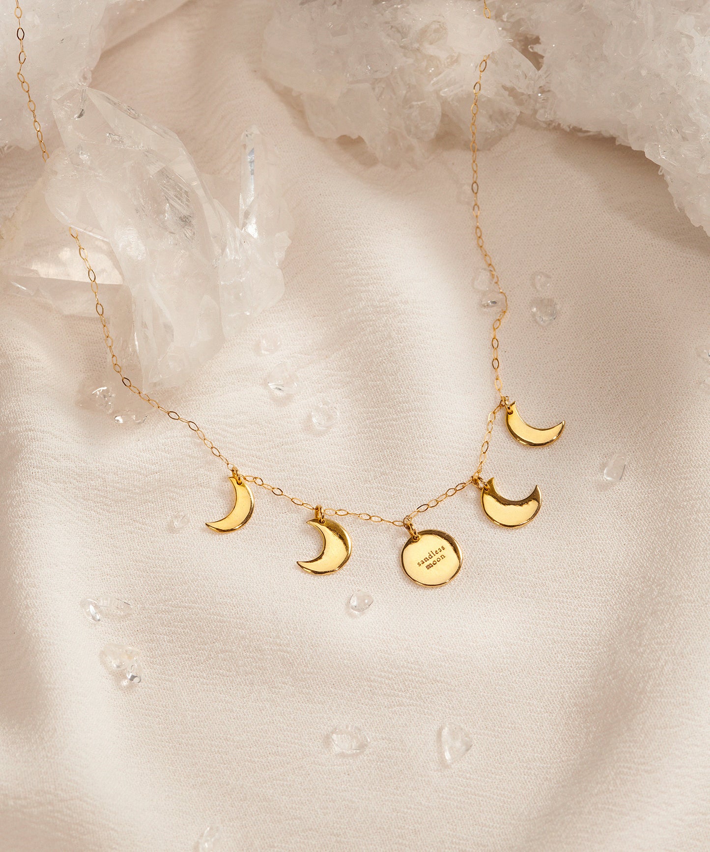 moon phases ネックレス 18K gold