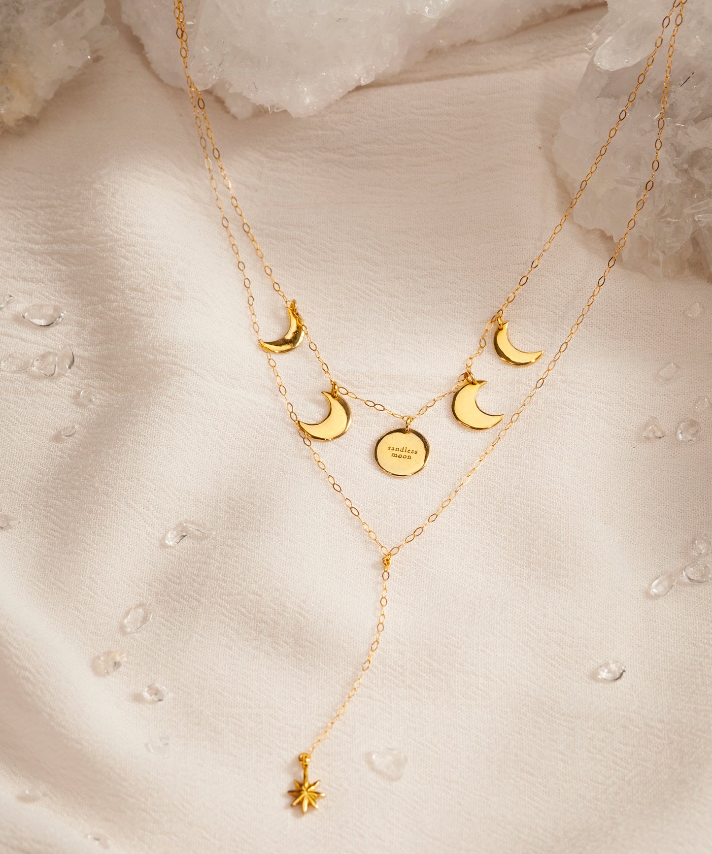 moon phases ネックレス 18K gold
