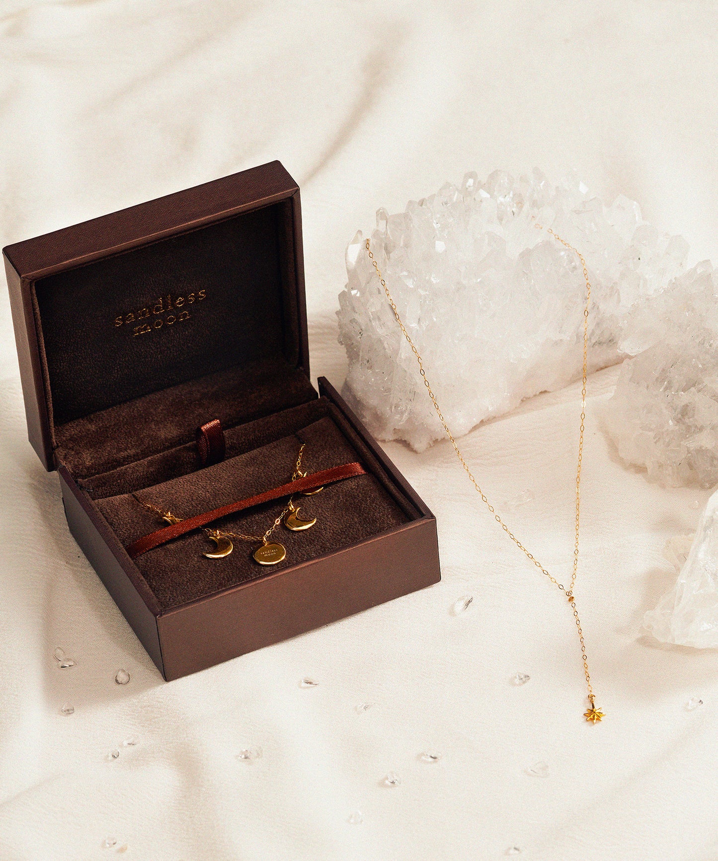 moon phases ネックレス 18K gold