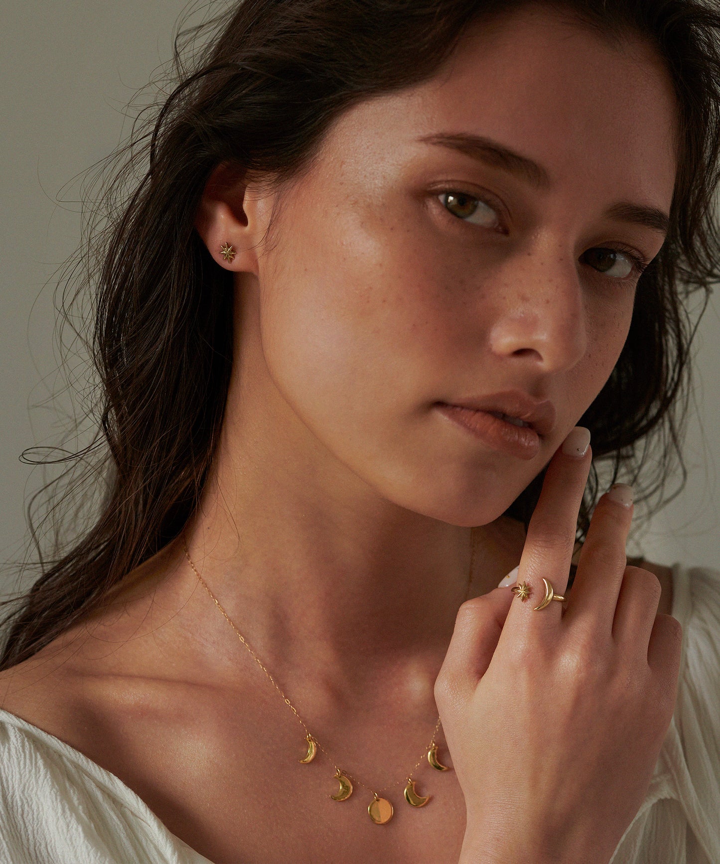 moon phases ネックレス 18K gold