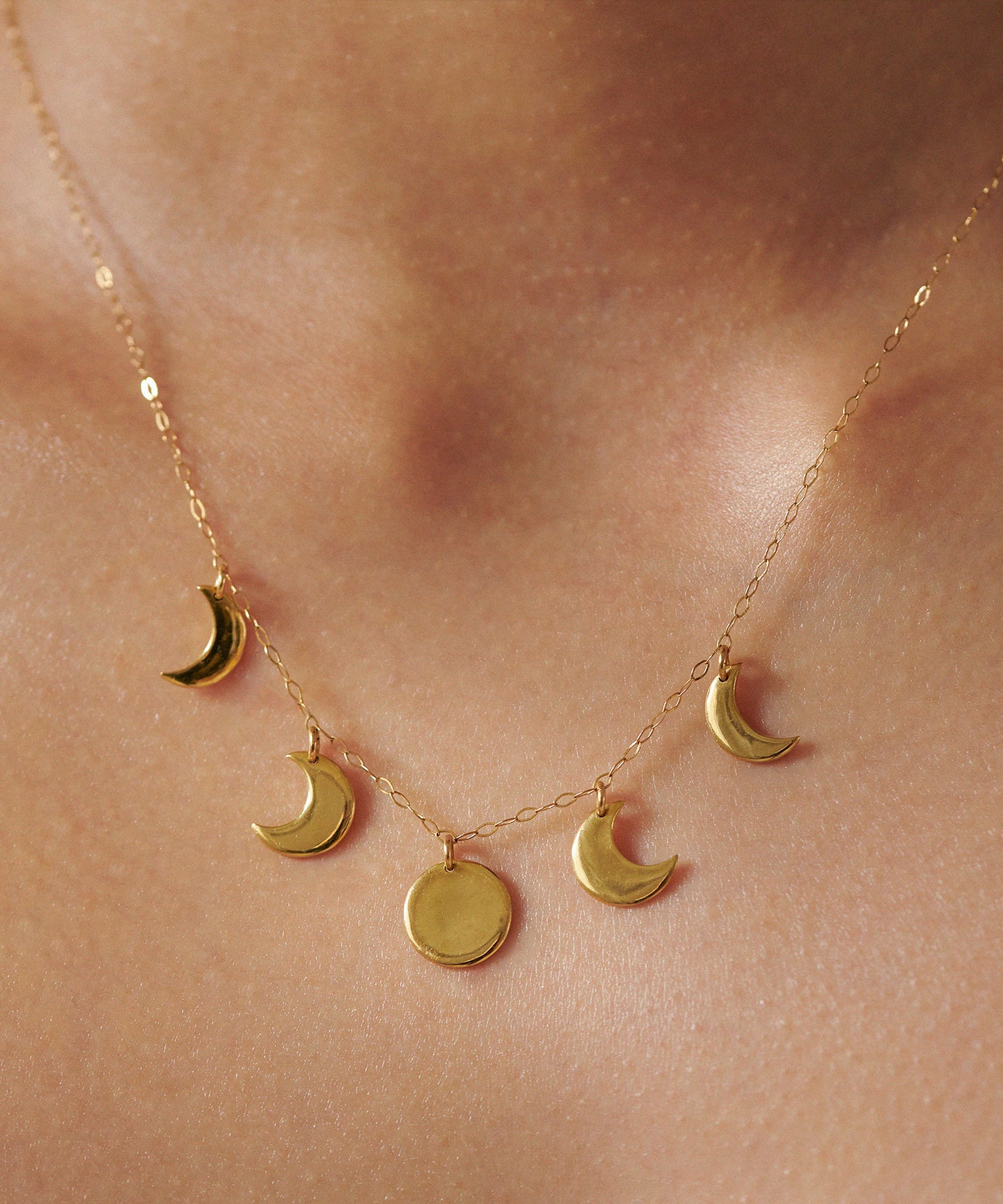 moon phases ネックレス 18K gold