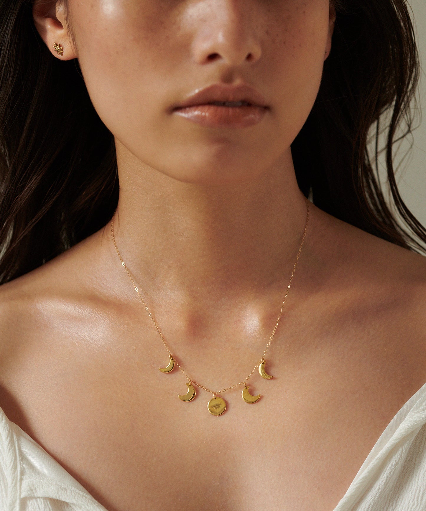moon phases ネックレス 18K gold