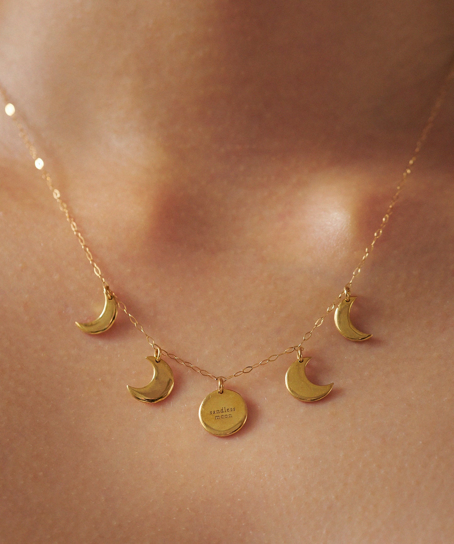 moon phases ネックレス 18K gold