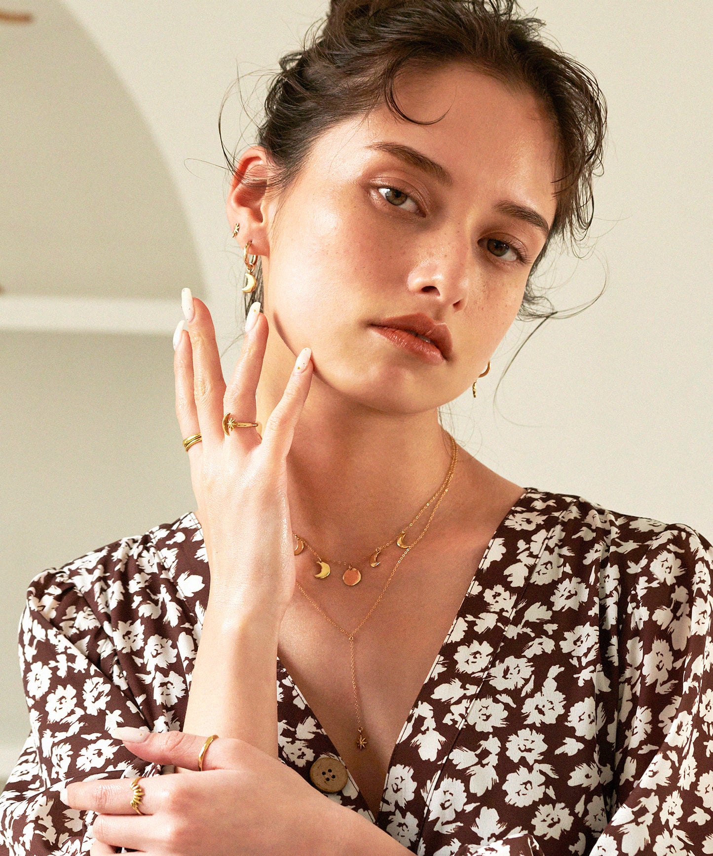 moon phases ネックレス 18K gold