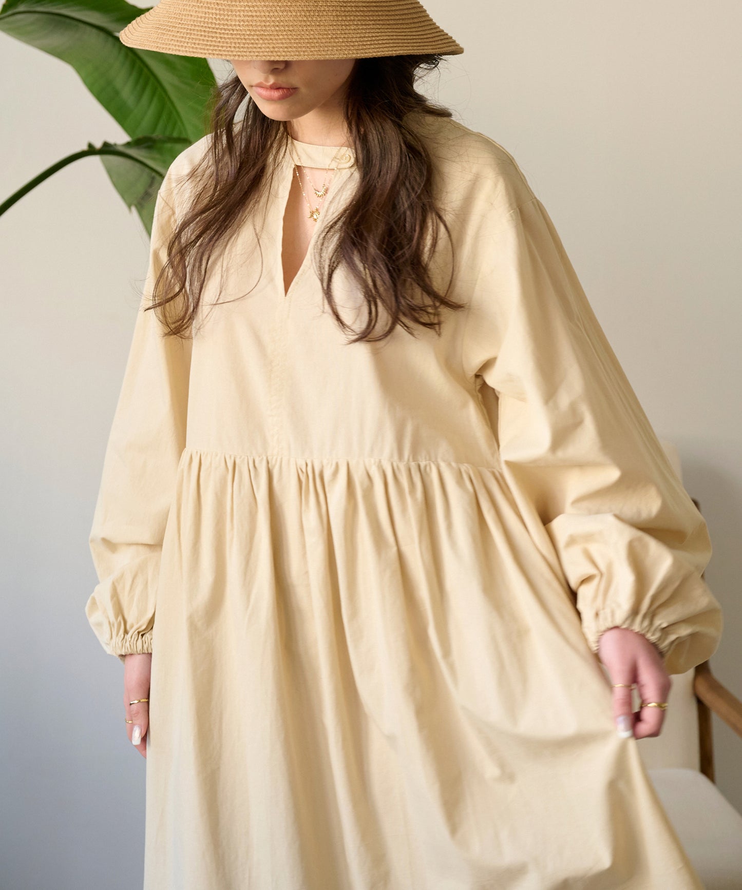 2way cottonワンピース