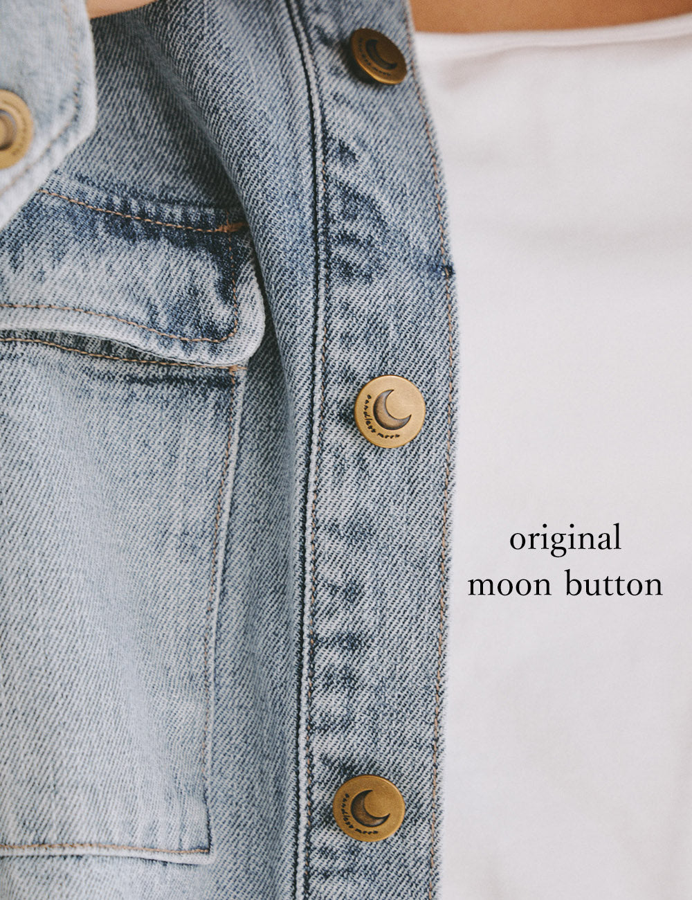 moon ボタン デニムジャケット
