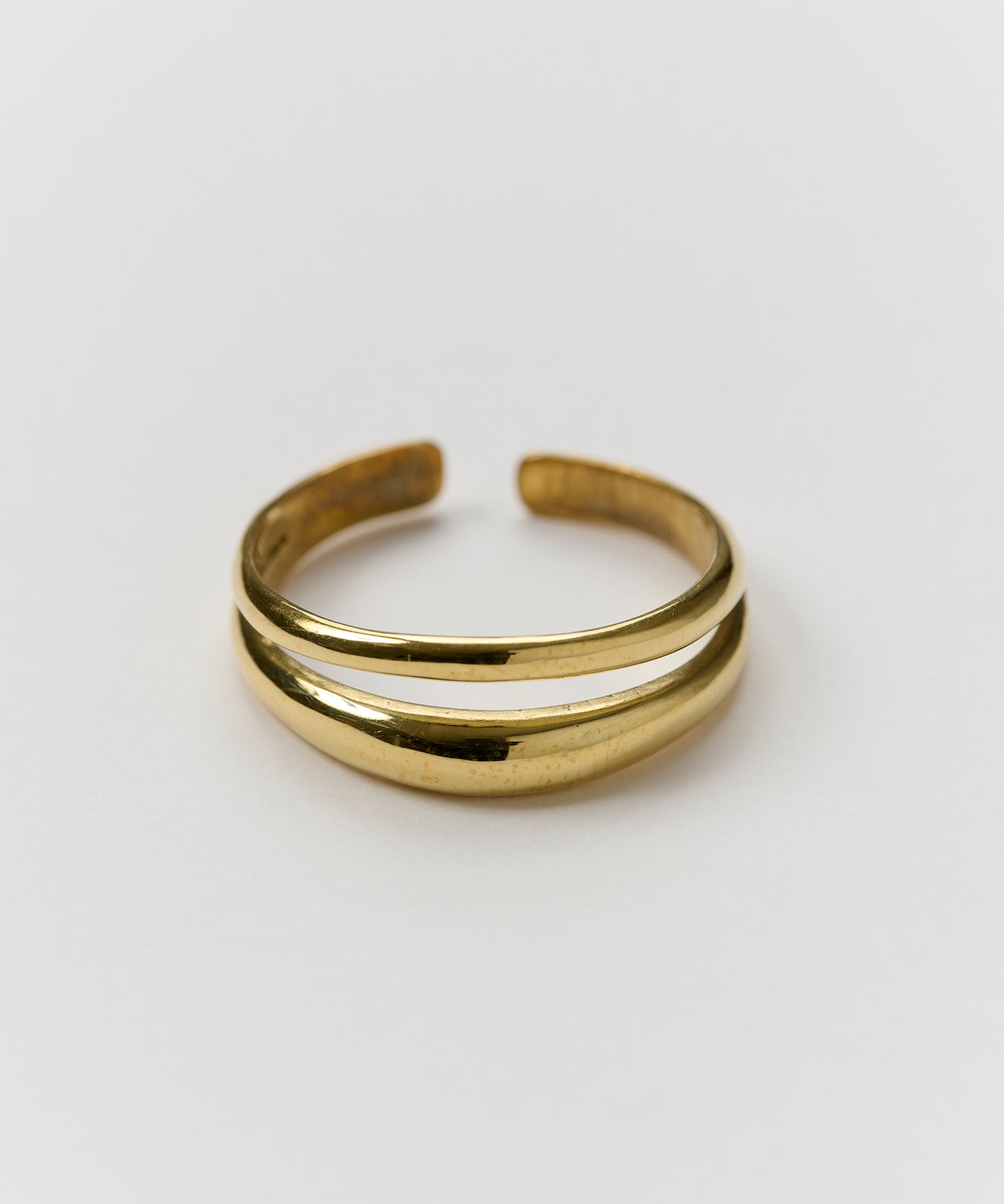 ダブルバンド リング gold