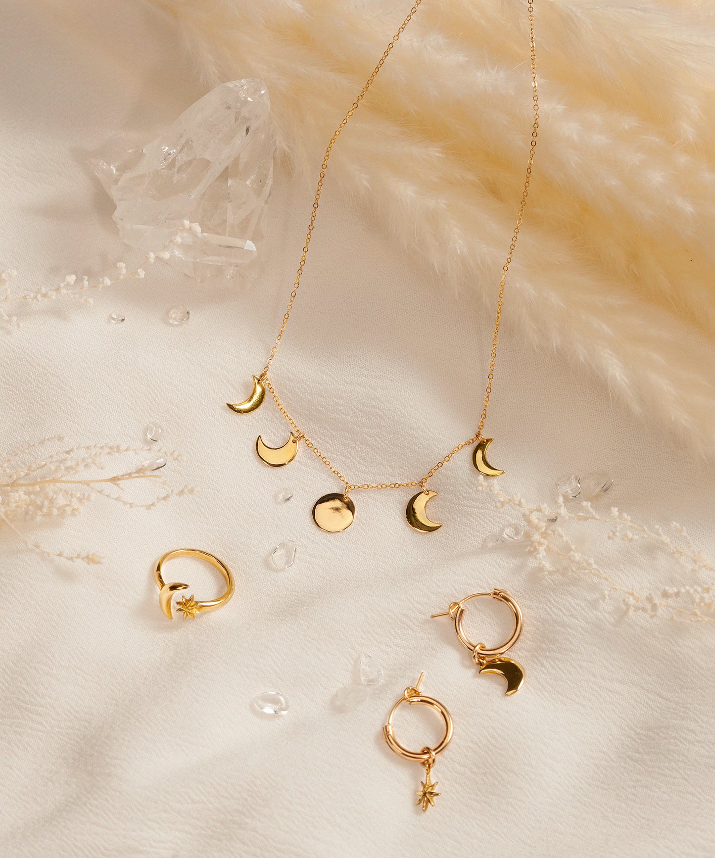 moon phases ネックレス gold【12/22以降順次発送・日時指定不可】