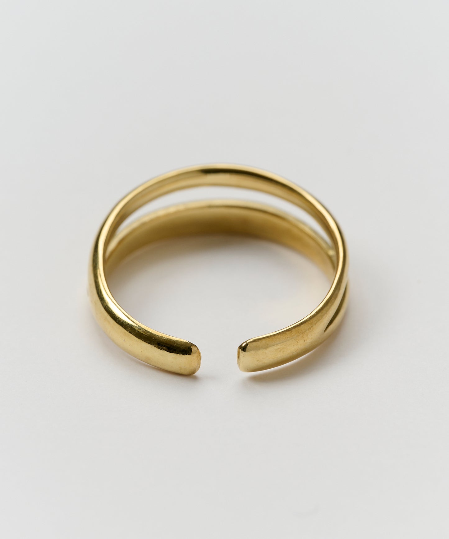 ダブルバンド リング gold