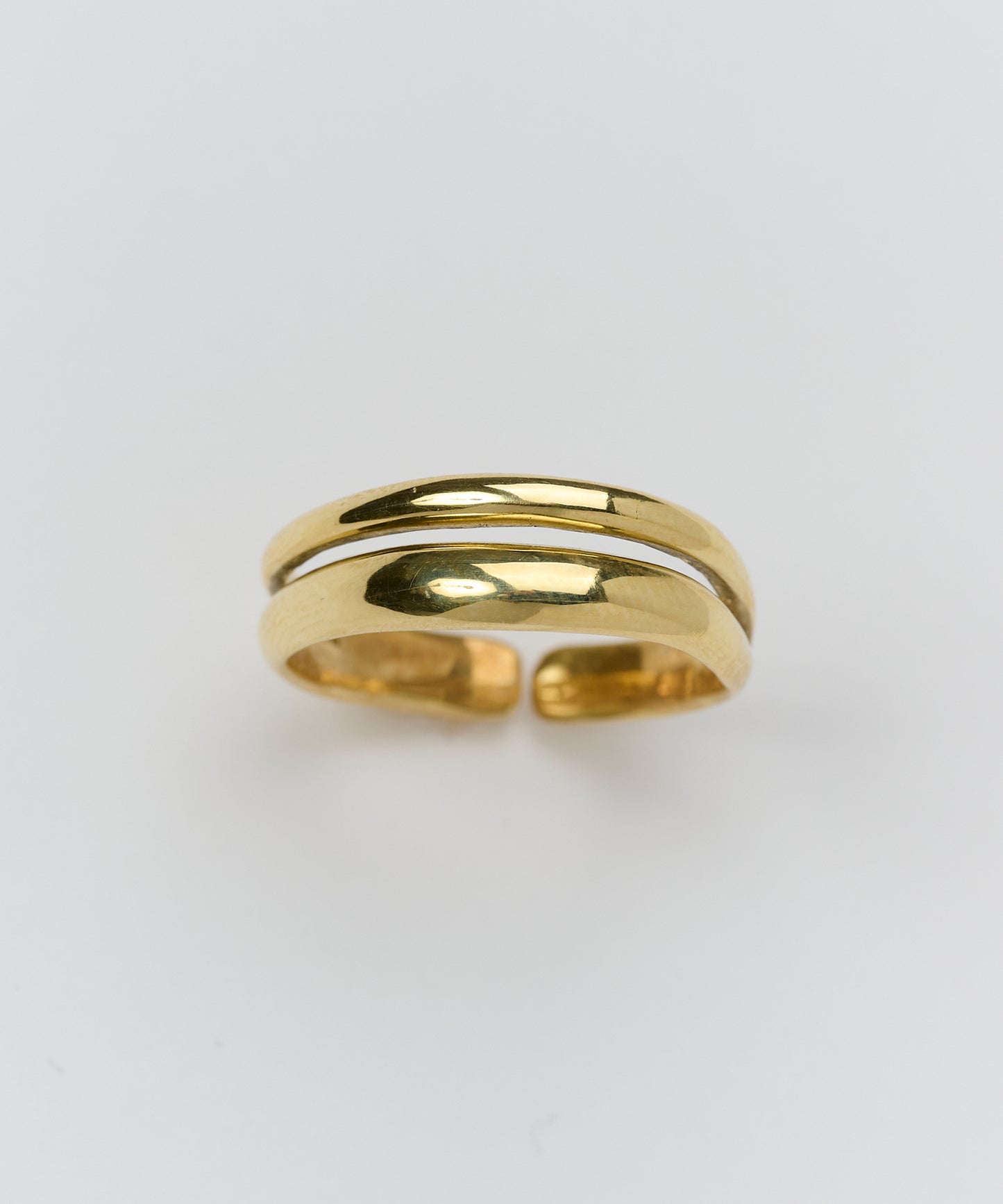 ダブルバンド リング gold