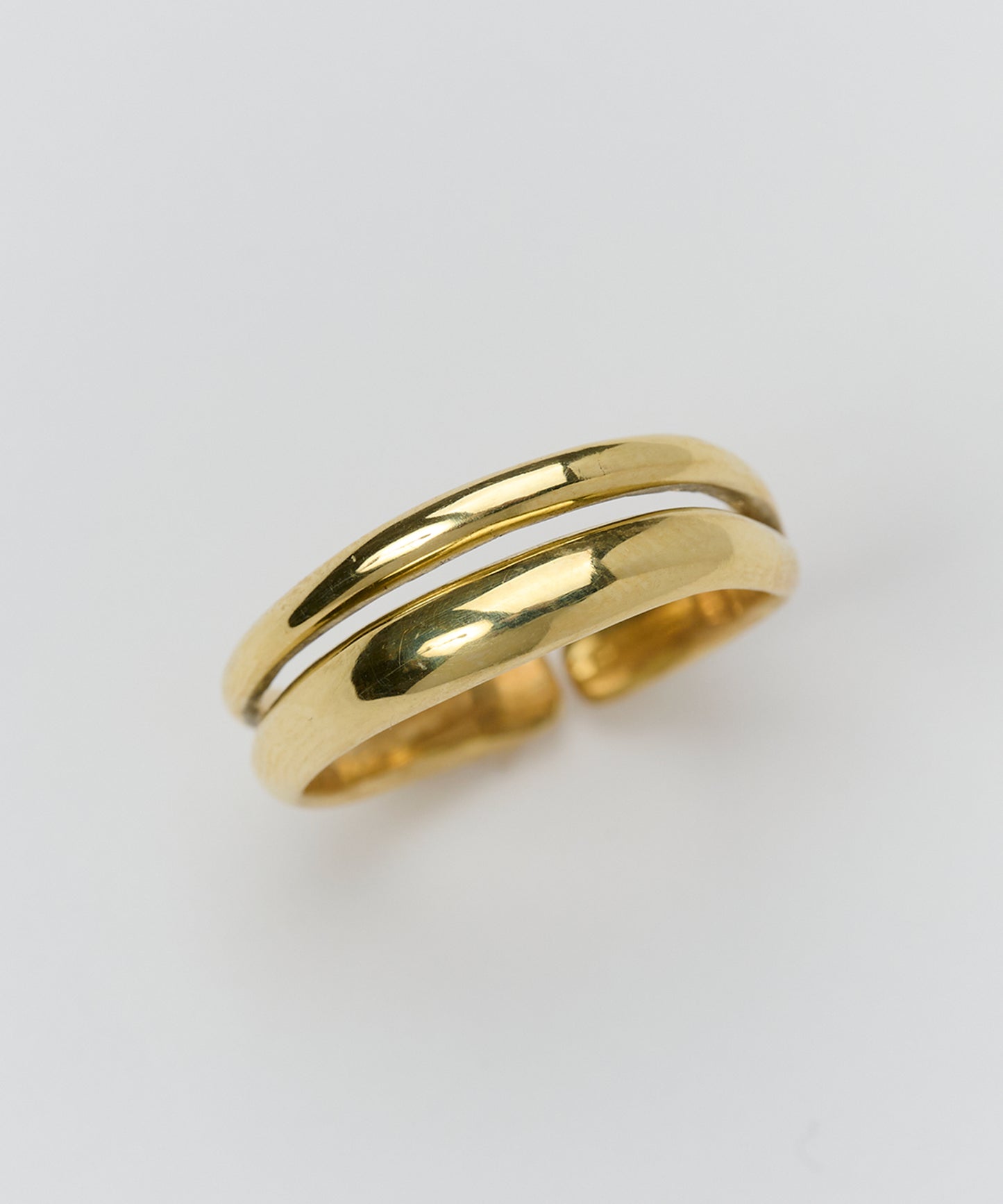ダブルバンド リング gold