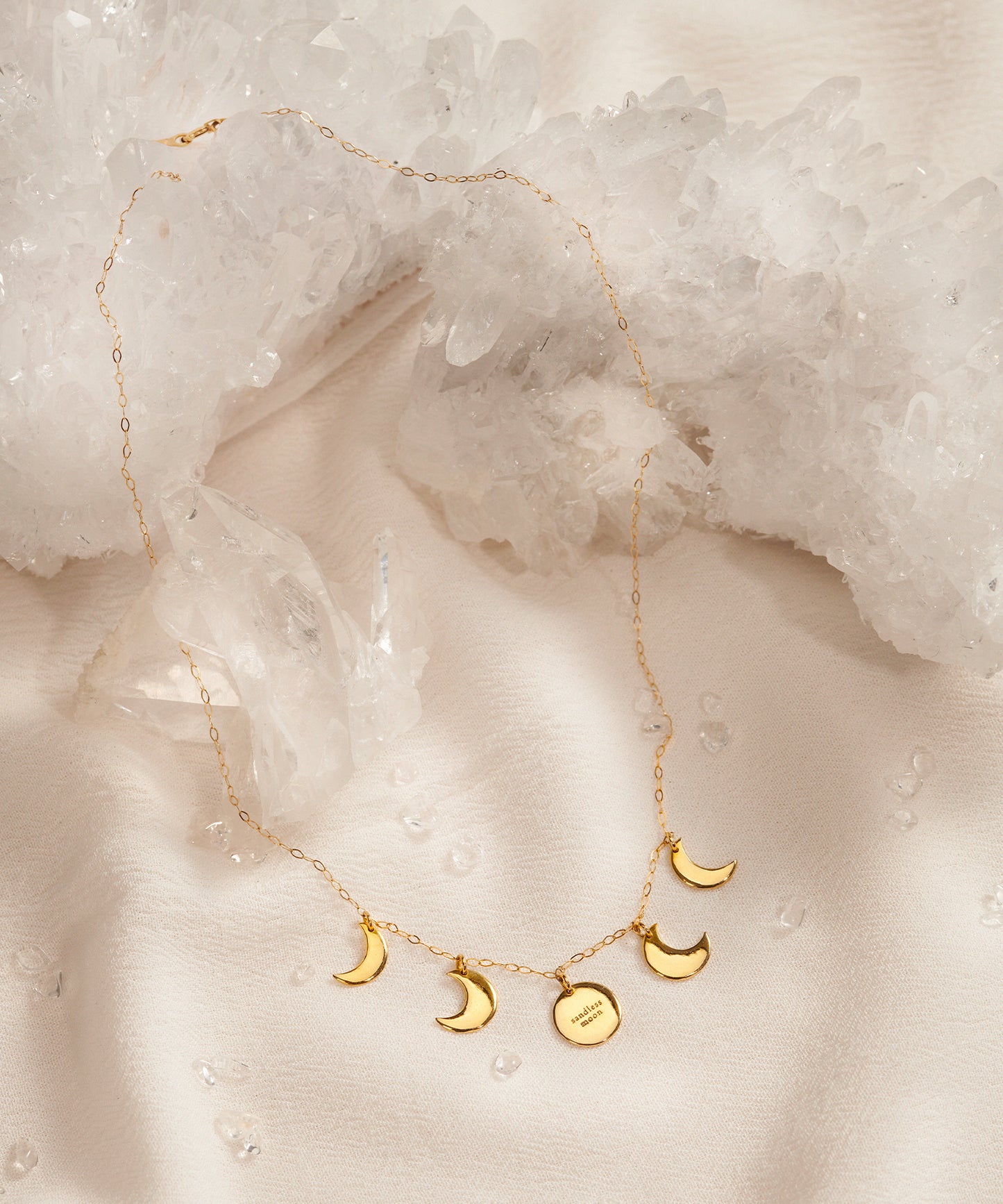 moon phases ネックレス 18K gold