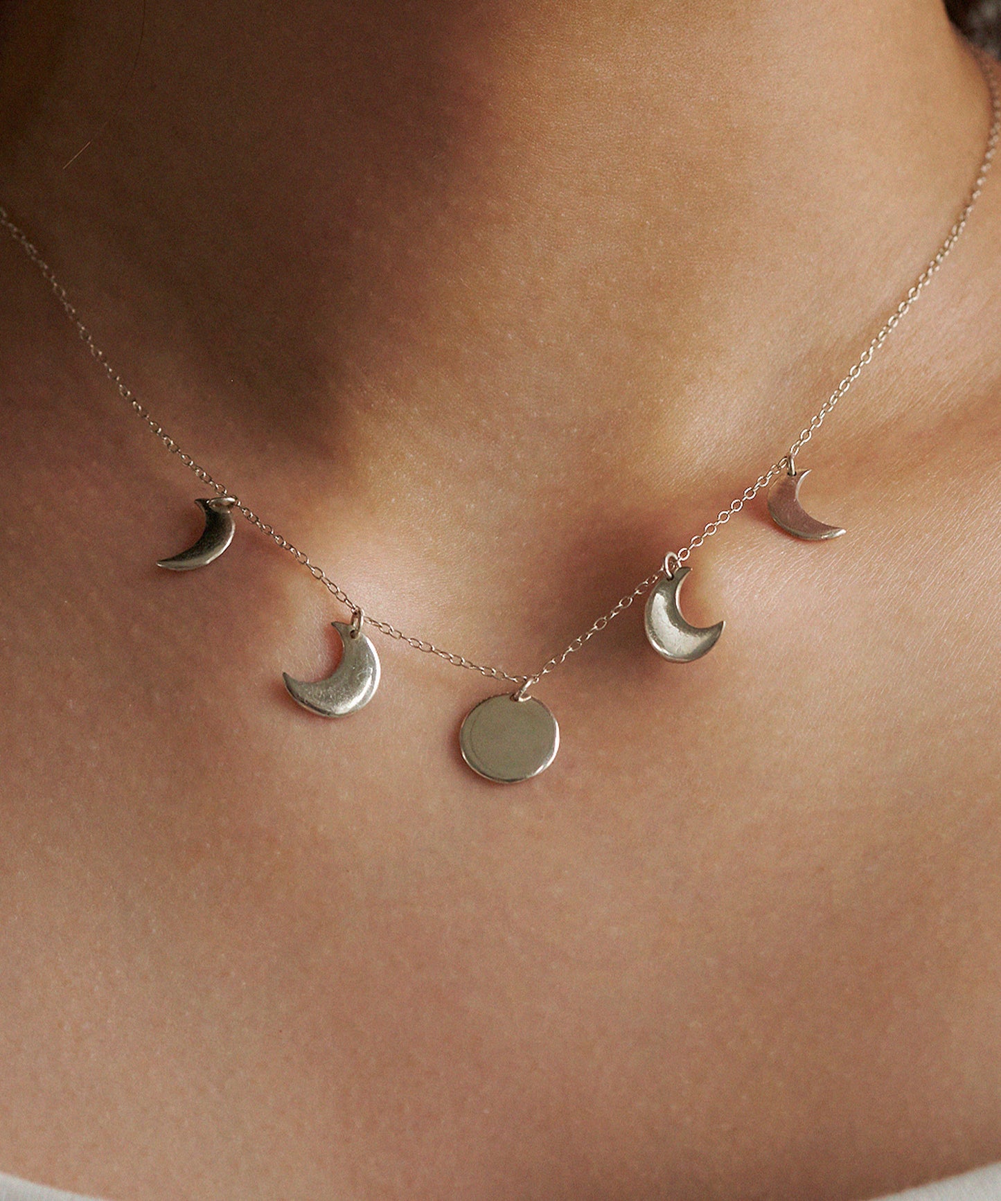 moon phases ネックレス  silver