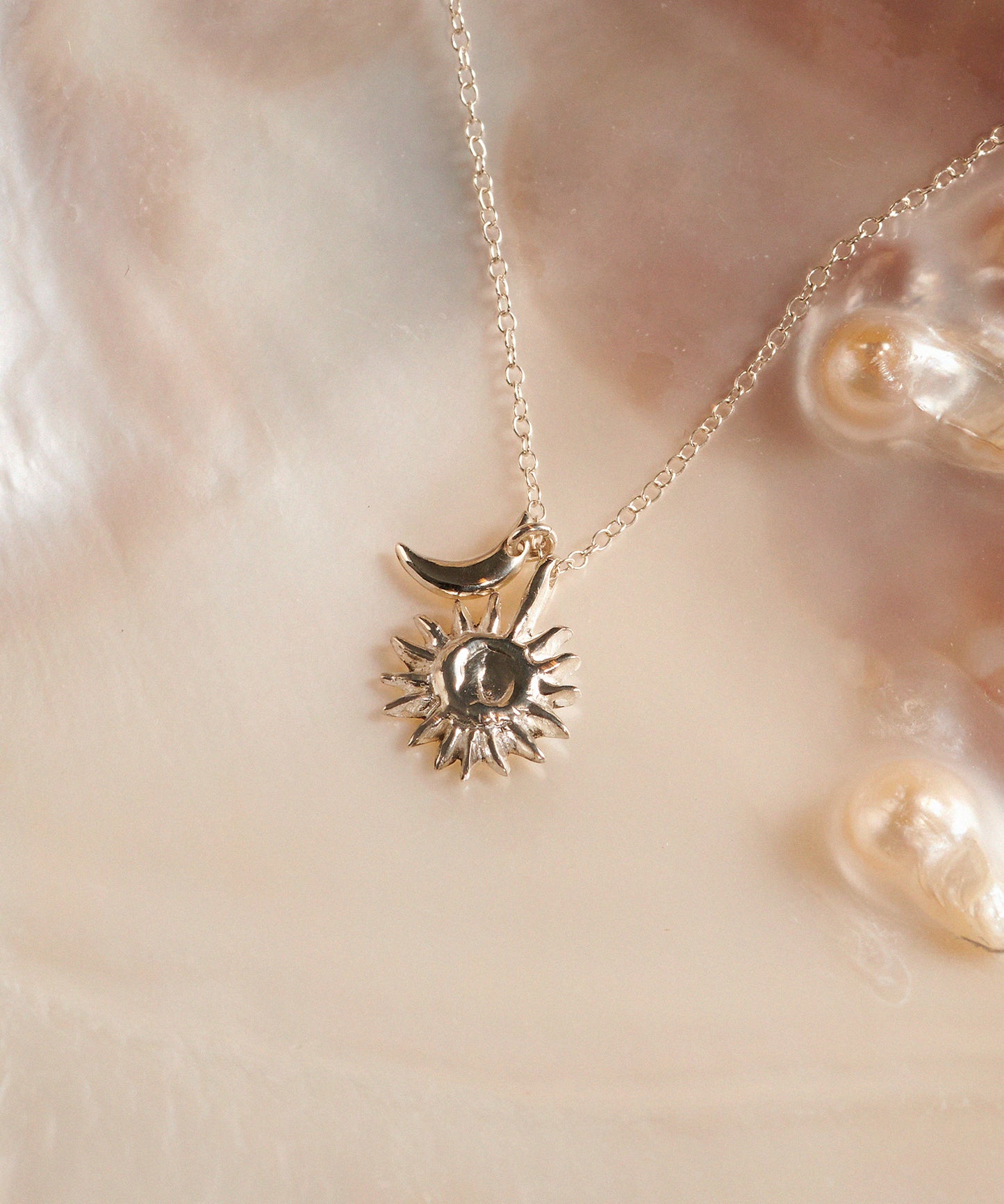 sun&moon ネックレス  silver